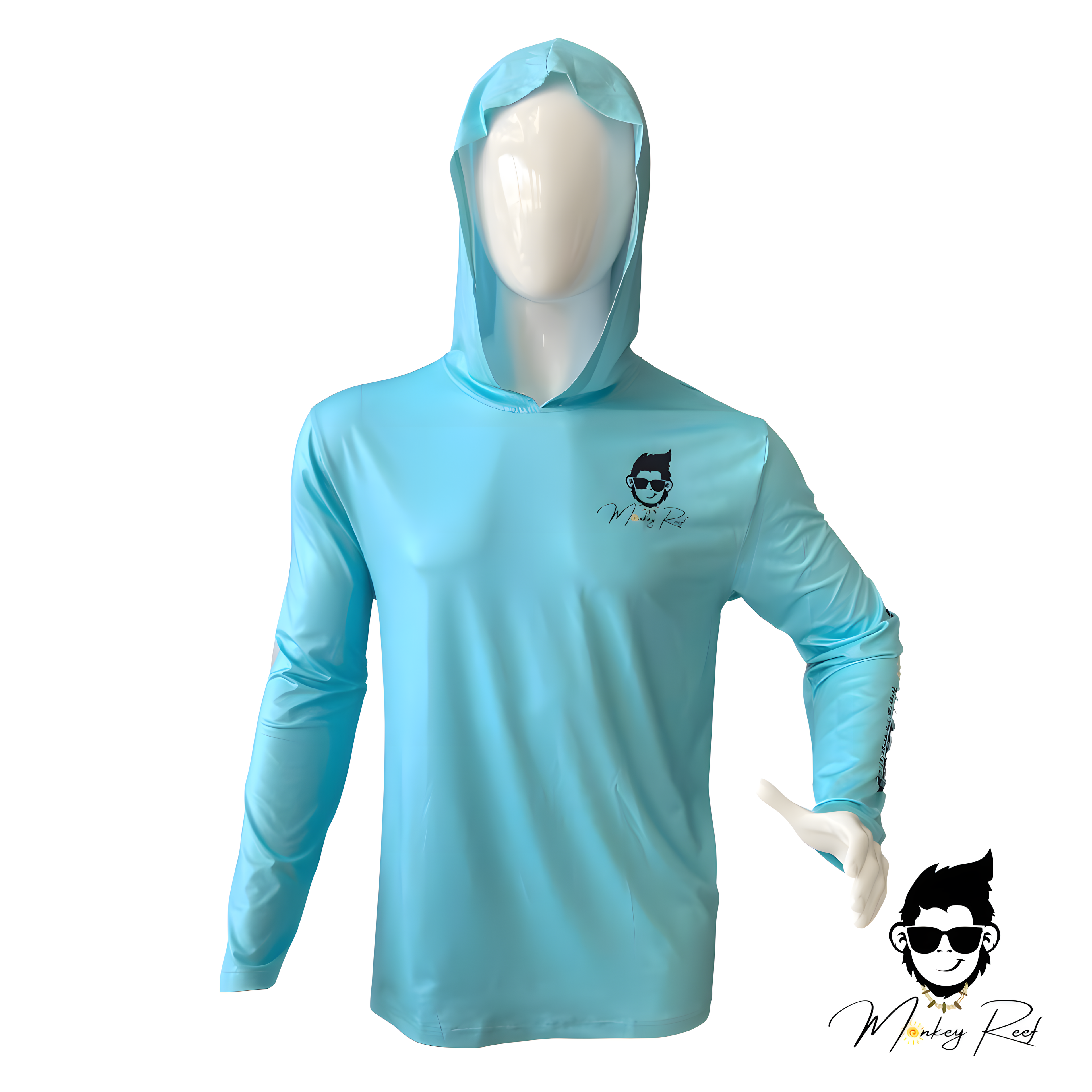 Long sleeve hoodie (Aqua)