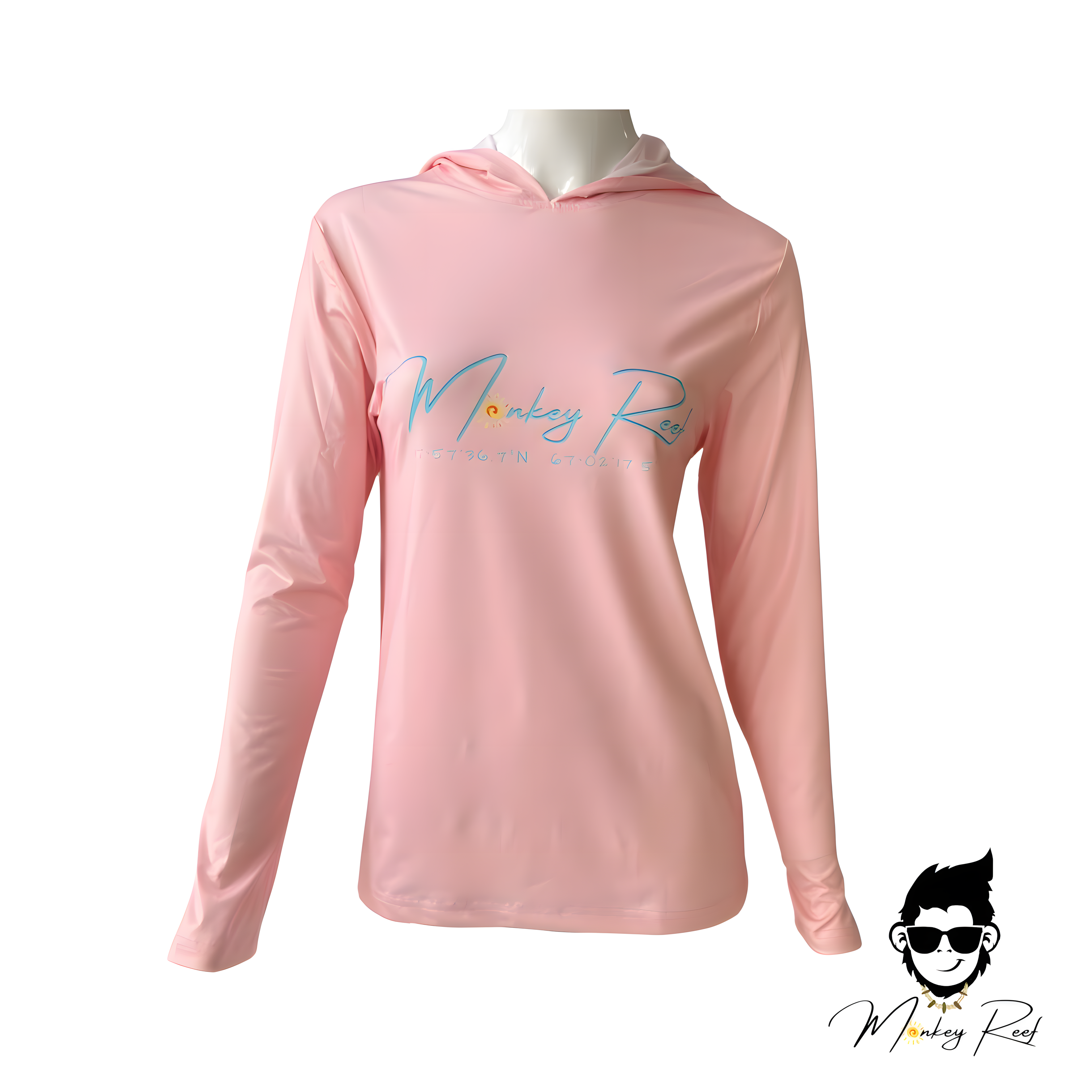 Long sleeve hoodie (Coral) - Parguera edition