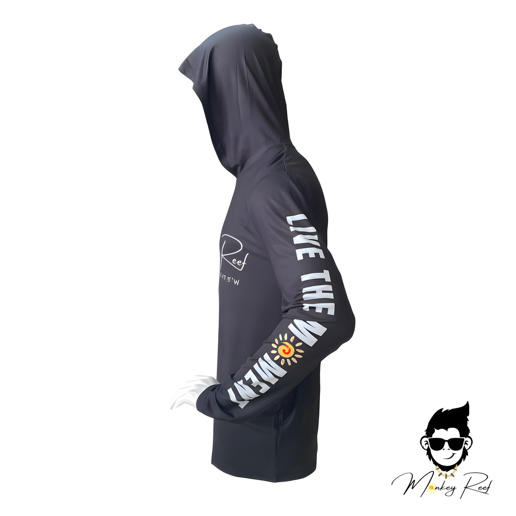 Long sleeve hoodie (Black) - Parguera edition