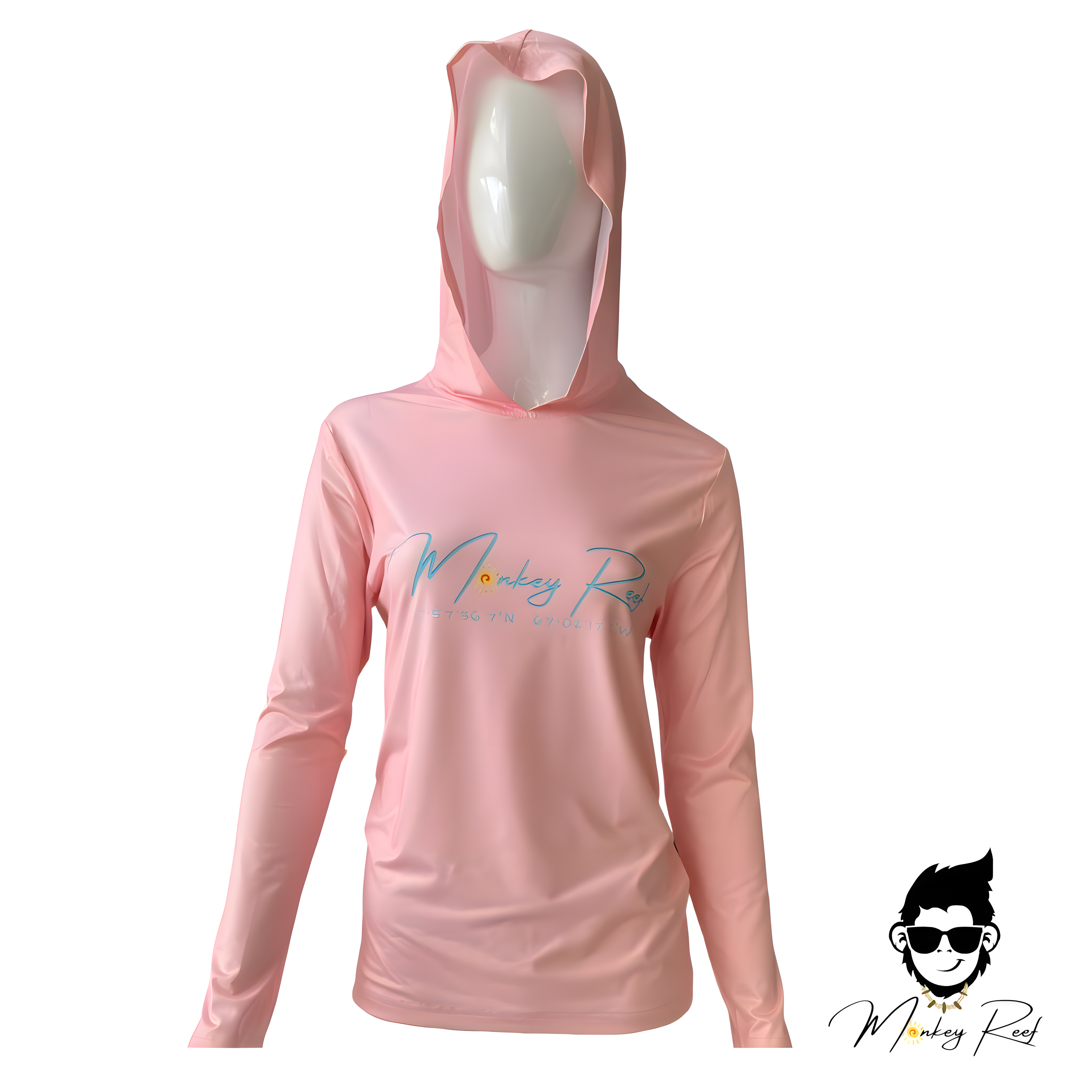 Long sleeve hoodie (Coral) - Parguera edition